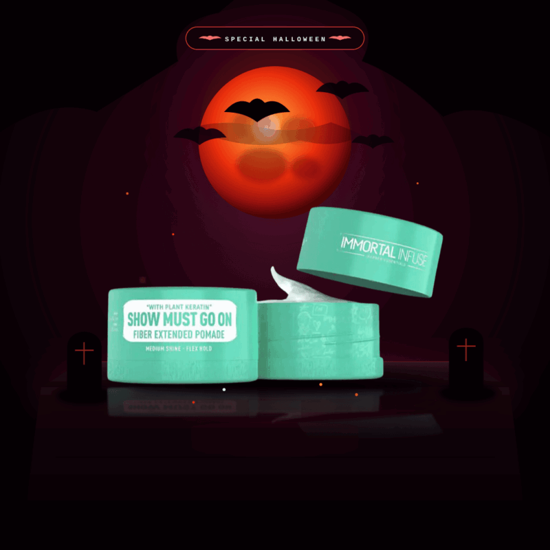 Cera fibrosa para el cabello Immortal Infuse The Show Must Go On soporte estructurado